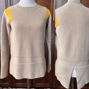 Stella McCartney $950 Gray 100% Virgin Wool Sweater Shoulder Detail IT40 US4/6